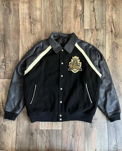 Avirex Wool/Leather Varsity Reversible Bomber Jacket Size XL - Picture 1 of 24
