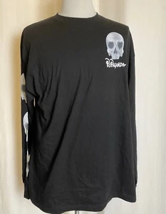 Ron English Popaganda Heart Skull Men’s Long Sleeve Black T-Shirt XL Brand New - Picture 1 of 10