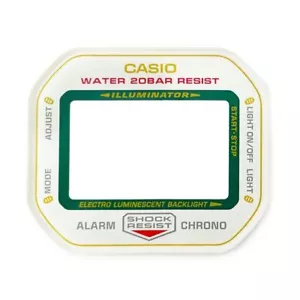 Genuine Casio White Green Crystal Glass Watch 10604610 For DW-5600TMN-7 - Picture 1 of 2