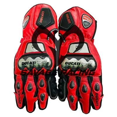 Guantes de cuero para carreras de motocicletas Ducati Corse todos los tamaños Foto 1 de 2