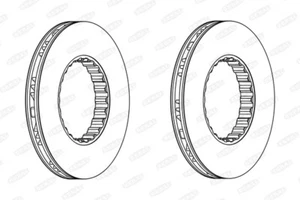 Brake disc front/rear L/R (433mmx45mm) fits: RVI C, D, K, MAGNUM, PREMIUM 2, - Picture 1 of 6