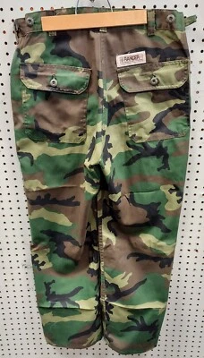 Vintage 1980's Ranger Woodland Camo Trousers OG-107 Style Medium Poly/Cotton - Image 1 of 4