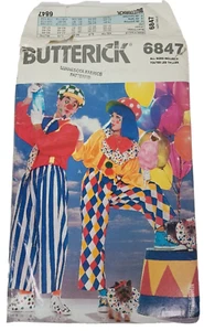 Simplicity 6847 Payaso Adulto 2 Piezas Disfraces Tallas XS a XL Nuevo Sobre Daños - Imagen 1 de 4
