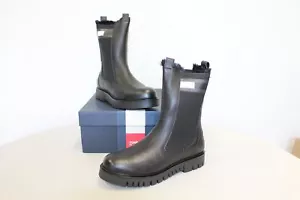 Tommy Hilfiger Jeans Chelsea Boot Damen Schwarz Größe 39 Neu Rechnung MwSt - Bild 1 von 4