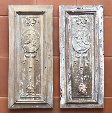 WOOD CABINET DOORS ~ Vintage-1960’s ~ Never Hung ~ 30 1/4”  X  13” X  1  1/2” Cover