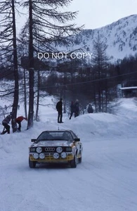 AUDI QUATTRO STIG BLOMQVIST MONDIALE RALLY ISOLA SCI 1984 FOTO DIAPOSITIVA 35mm - Foto 1 di 2