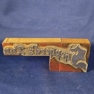 Vintage Printing Printers Block "Shepherd's Inn" - Picture 1 of 7