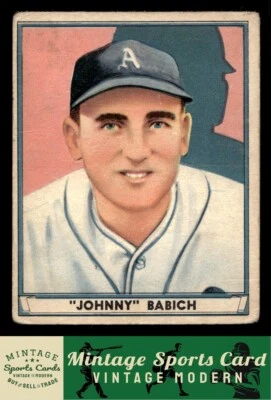 1941 Play Ball - Johnny Babich - #40  Philadelphia Athletics GD/GD+ - Image 1 of 2