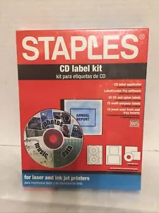 Staples CD Label Kit -Applicator Software- Labels and Jewel Case Inserts👍 - Picture 1 of 7