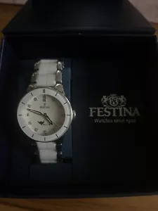 🌟 FESTINA Damen Armbanduhr AIDA 💙❤️💛💚 weiß - sehr gut OVP - Bild 1 von 6