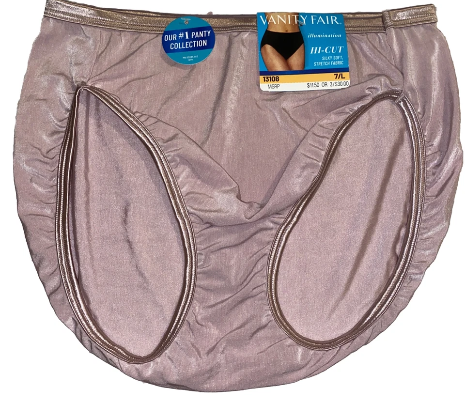 Vanity Fair Intimates Light Pink Solid Everyday High Cut Brief Size 9