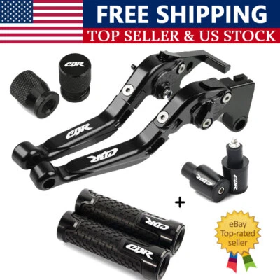 US For HONDA CBR600RR 2003-2006 Handle Grips Cap Brake Clutch Levers Sets NEW - Imagem 1 de 4