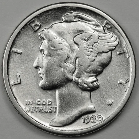 1930-p Mercury Head Dime.  High Grade.  88634   (Inventory E) Cover