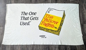 The Yellow Pages Phone Book 1986 Vintage Beach Towel Made In USA Any Town USA - Picture 1 of 6