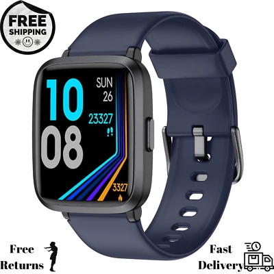 Rastreador fitness, relógio fitness com oxigênio no sangue, monitor de pressão arterial - Azul - Imagem 1 de 4