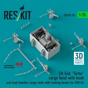 Polipasto de carga 1:35 CH-54A "Tarhe" con gancho y nivelador de carga carretes de carga para ICM - Imagen 1 de 4