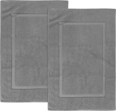 2 Pack Cotton Banded 985 GSM Bath Mat Washable 21x34"  Shower Mat Utopia Towels - Image 1 of 4
