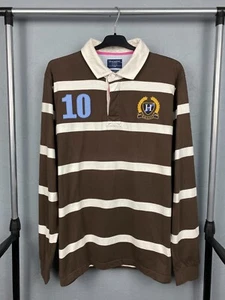 Hackett Vintage Mens Rugby Long Sleeve Polo Shirt Size XL - Picture 1 of 6