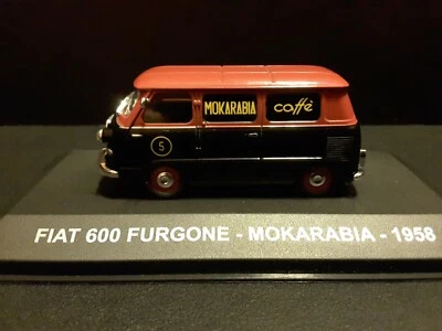 Fiat 600 Furgone 1958 Coffee Mokarabia Diecast vehículo a escala 1/43  Foto 1 de 4