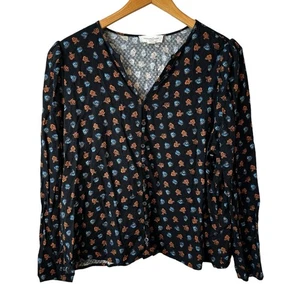 Treasure & Bond Nordstrom New Womens Floral Button Front Dobby Blouse Small - Picture 1 of 9