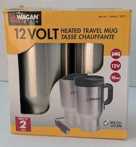 Wagan Tech 12V, 16-Oz. Beheizter Becher, 2 Stück, Modell # 22271 - Bild 1 von 3