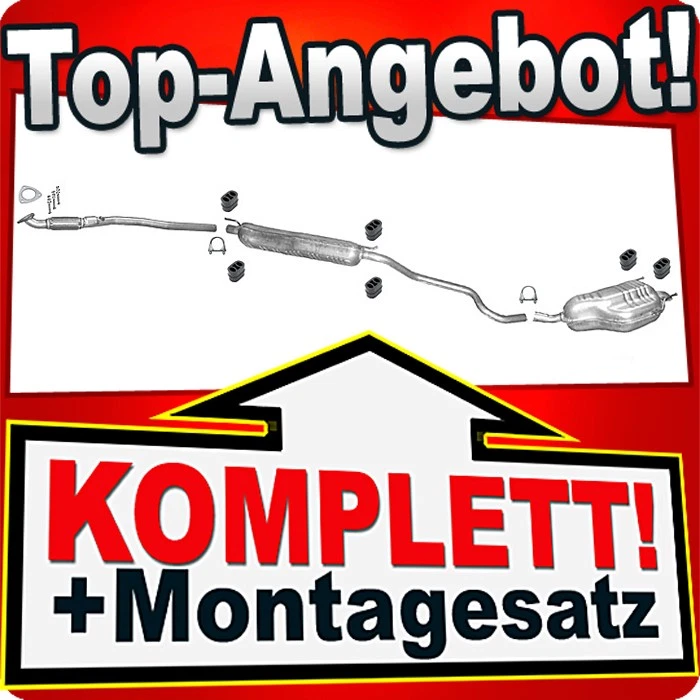 Auspuff für Opel Zafira B 1.6 1.8 2.2 (2005-2016) + Vorderrohr Auspuffanlage