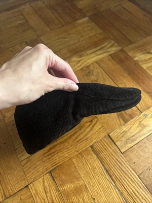 Ted Baker London Driving Newsboy Gorra Sombrero Negro Pana Caballeros Mediano/Grande Foto 1 de 4