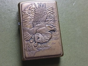 1997 Zippo Heavy Brass Soaring Eagle Lighter - Picture 1 of 5