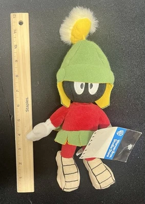 MARVIN THE MARTIAN 11" Bolsa de Feijão Brinquedo de Pelúcia Vintage Warner Bros Studio Store 1997 - Imagem 1 de 4