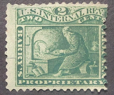 US# RS29 Barry's Proprietary 1 cent Proprietory Medicine stamp - Image 1 of 3
