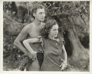Tarzan Escapes Vintage Photo Johnny Weissmuller Maureen OSullivan from negative - Picture 1 of 1