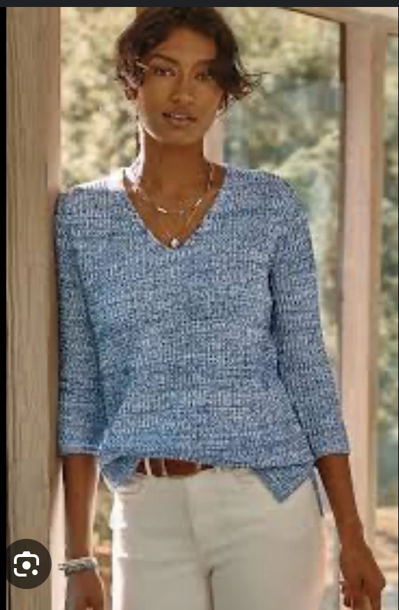 J Jill Slubbed Textured Ribbed Sweater 2X Coastal Beach Fisherman Boho Lagenlook - Image 1 of 4