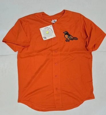 Camiseta de beisebol Baltimore Orioles vintage Majestic feita nos EUA masculina grande nova com etiquetas - Imagem 1 de 2