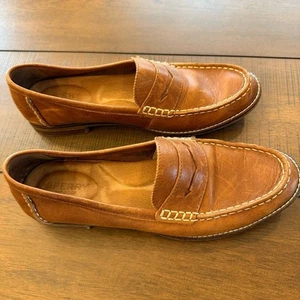 Sperry Women’s Leather Penny Loafers Seaport Style STS81928 Tan Brown Size 9 - Picture 1 of 9