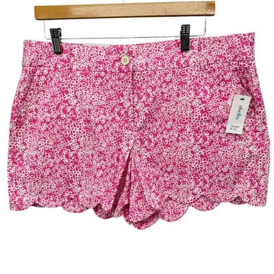 Шорты-гребешки женские Crown Ivy Shelby розовые белые с принтом 4 дюйма размер 12 - Изображение 1 из 4