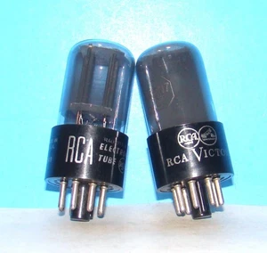 6SN7GT RCA smoked 2 radio audio amplifier vacuum tubes valves tested 6SN7GTB - Picture 1 of 3