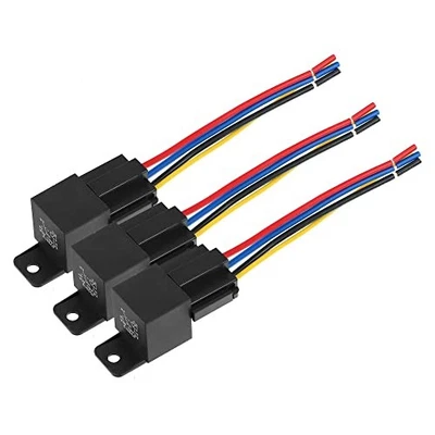  3 Pcs DC 48V 40A SPDT Automotive Car Relay 5 Pin 5 Wires with Harness Socket  - Image 1 of 4