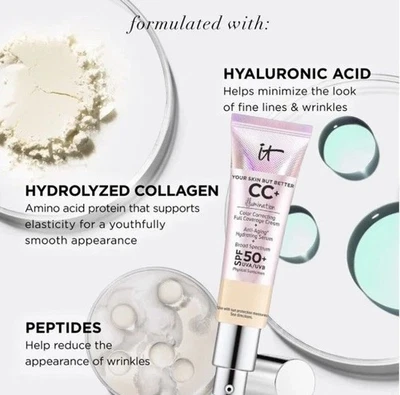 IT Cosmetics CC+ Cream Illumination Foundation SPF 50+ Fair - 1.08oz 07/2022 - Image 1 of 4