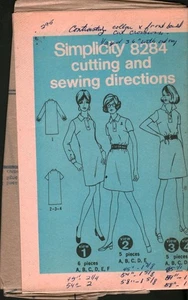 8284 Vintage Simplicity SEWING Pattern Misses 1960s Dress UNCUT 10 Casual Sew - Picture 1 of 1