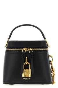 BALMAIN Pulse Black Leather Top Handle Bag New & Authentic - Picture 1 of 3