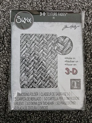 Sizzix 3D Texture Fades Embossing Folder/Tim Holz "Intertwine" - Image 1 of 2
