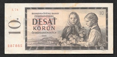 10 Korun Czechoslovkia 1960 Circulated Banknote - Image 1 of 3