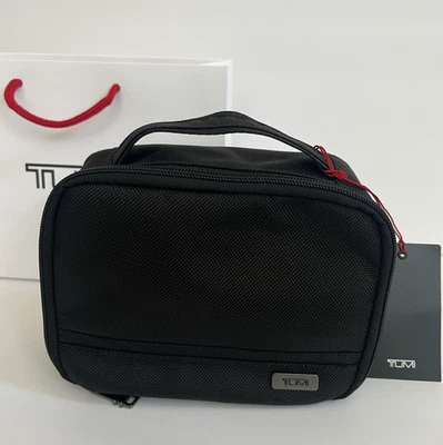 Tumi Black Cube Travel Pouch Accessory Zipper Bag - Image 1 of 4