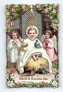 Tarjeta de Oración Religiosa Feliz Navidad Padres Redentoristas Años 20 - Imagen 1 de 2