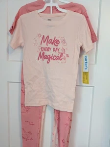 Carters Kids Size 10 Girls 4 Piece Cotton Pajama Set NWT FREE SHIPPING - Picture 1 of 1