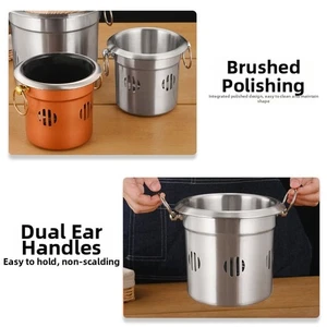 Fuel Stove Cooking Pot Dual Ear Handles Easy To Clean Design For BBQ Parties - Picture 1 of 18