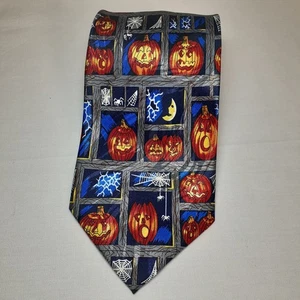 Corbata de cuello Keith Daniels "199 calabazas" Halloween arañas espeluznantes - Imagen 1 de 9