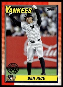 2025 Topps #T90-19 Ben Rice 1990 Topps Béisbol 35 Aniversario - Imagen 1 de 2