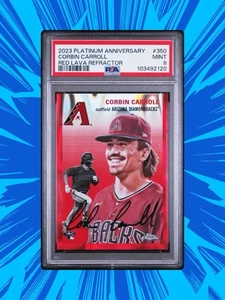 2023 Topps Chrome Platinum Anniversary Corbin Carroll Red Lava Refractor RC /5 - Picture 1 of 2