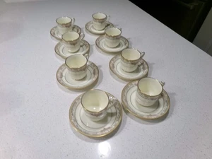 NORITAKE BARRYMORE LOT OF 8 DEMITASSE CUPS AND SAUCERS - Picture 1 of 3